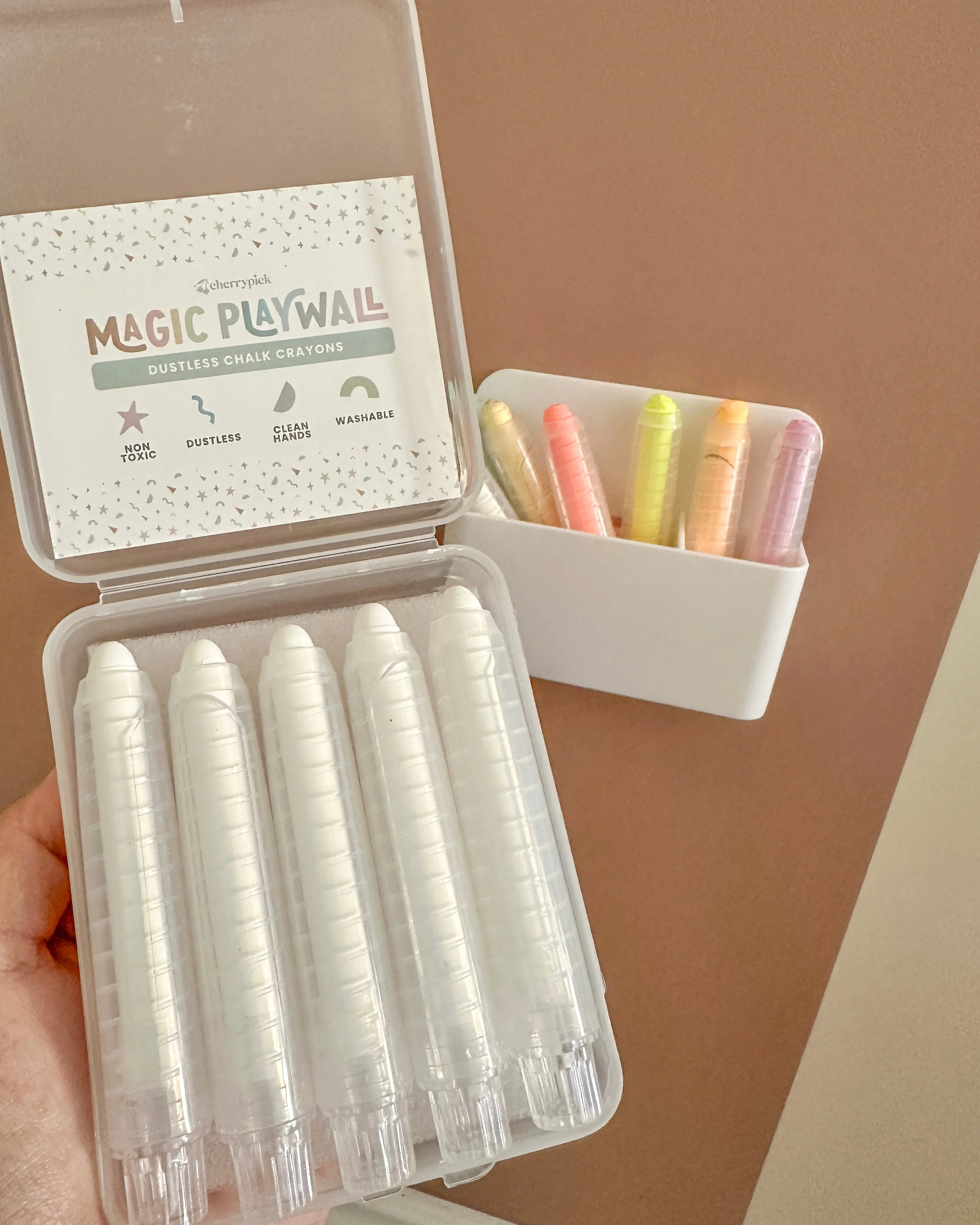 Dustless Chalk Crayons + Magnetic Holder Bundle for Magic Playwall - Image 5