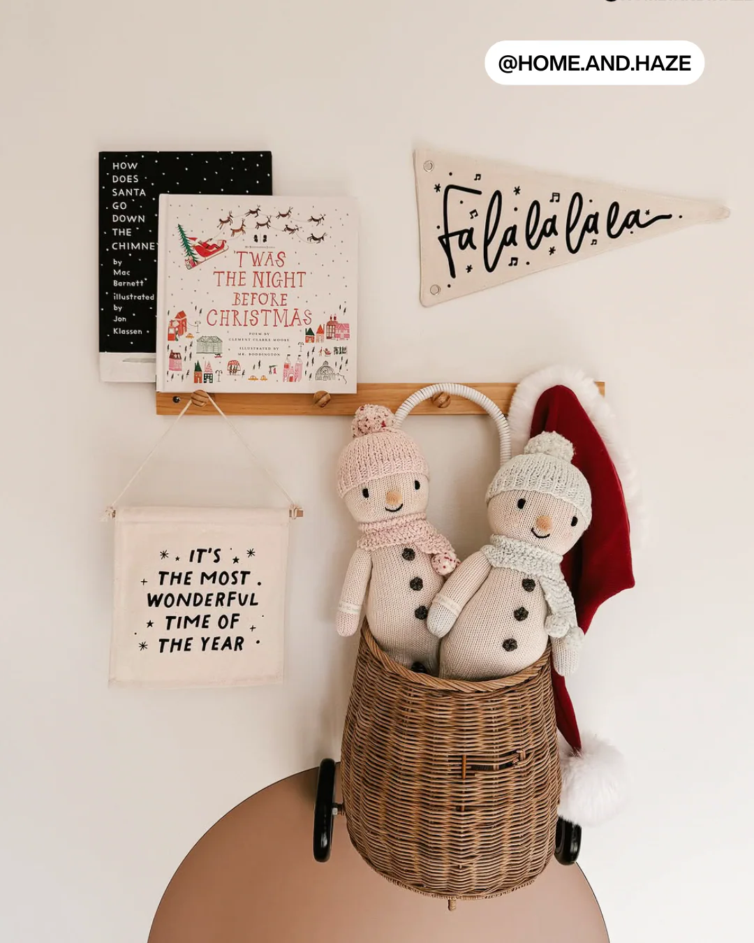 Fa La La La La Christmas Canvas Pennant Flag - Image 5