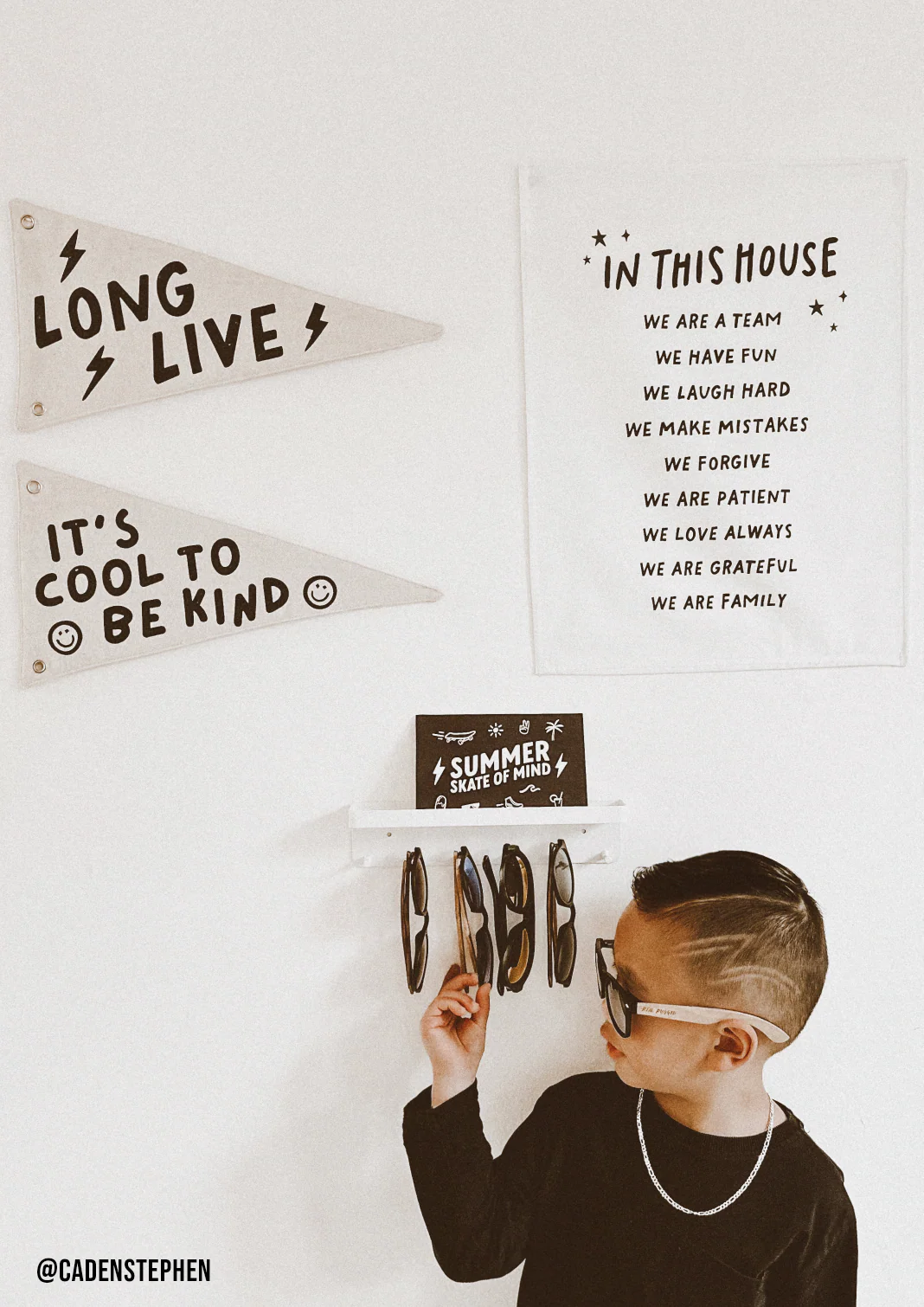 It's Cool To Be Kind Canvas Pennant Flag - Image 4