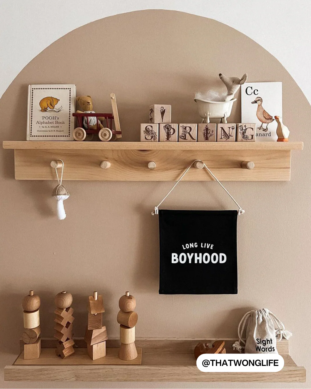 Long Live Boyhood (Black) Canvas Hang Sign - Image 3