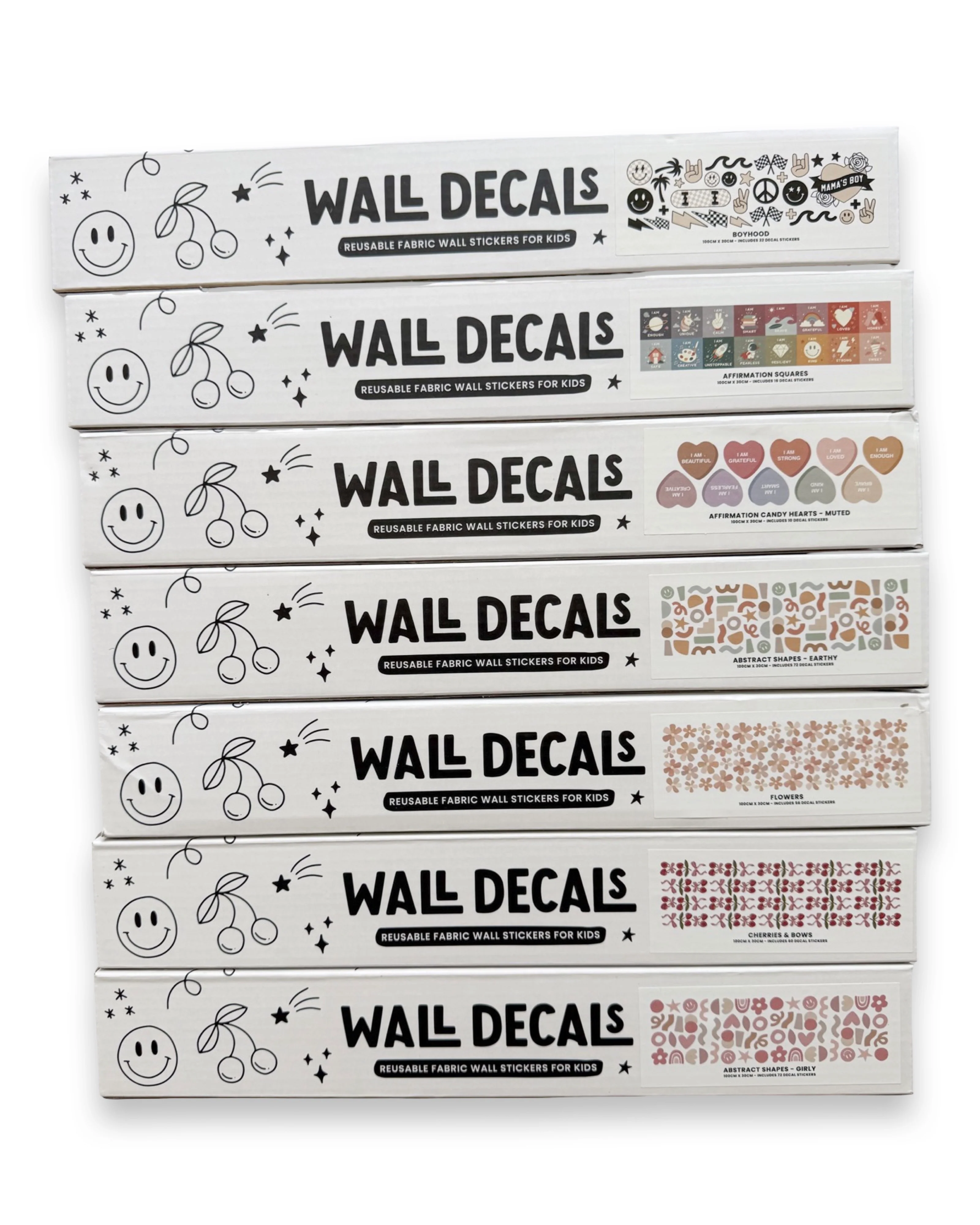 Peel & Stick Fabric Wall Stickers - Abstract Shapes (Girly) - Image 7