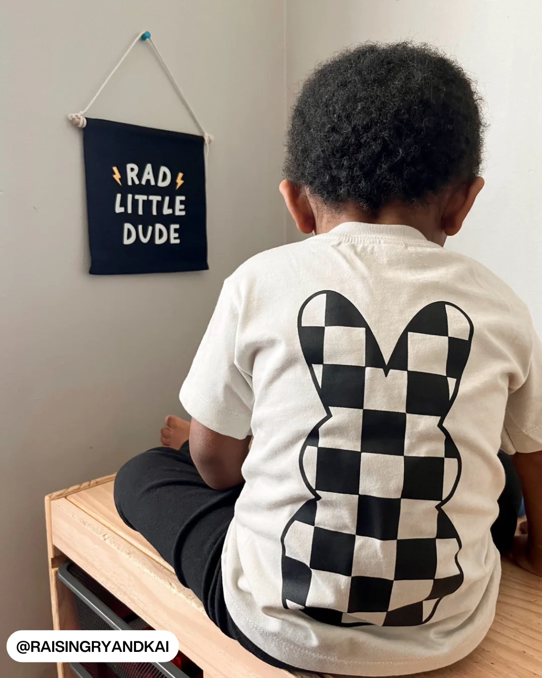 Rad Little Dude (Black) Canvas Hang Sign - Image 4