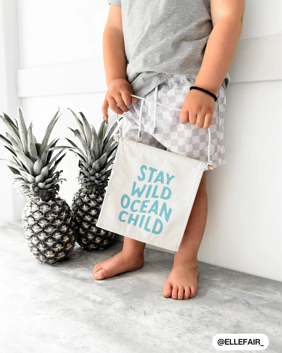 Stay Wild Ocean Child Canvas Hang Sign - Image 2